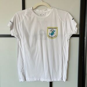 [L] Women’s White Bio Ritmo Academia Short Sleeve Soccer/ Bicycle Shirt